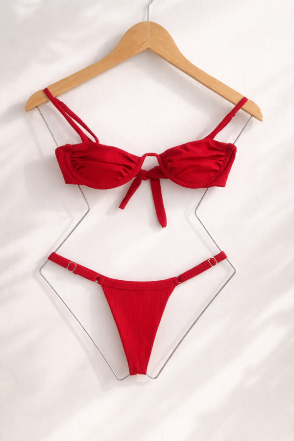 BIQUÍNI EDUARDA REGULÁVEL | VERMELHO CALCINHA FITA REGULAVEL